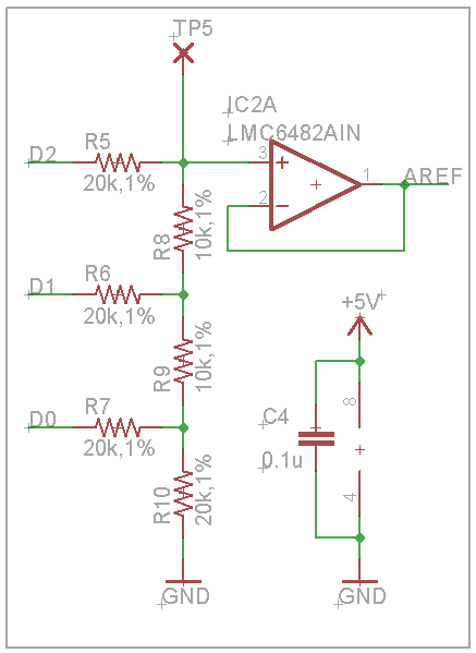 ラダー回路とボルテージフォロア回路図
